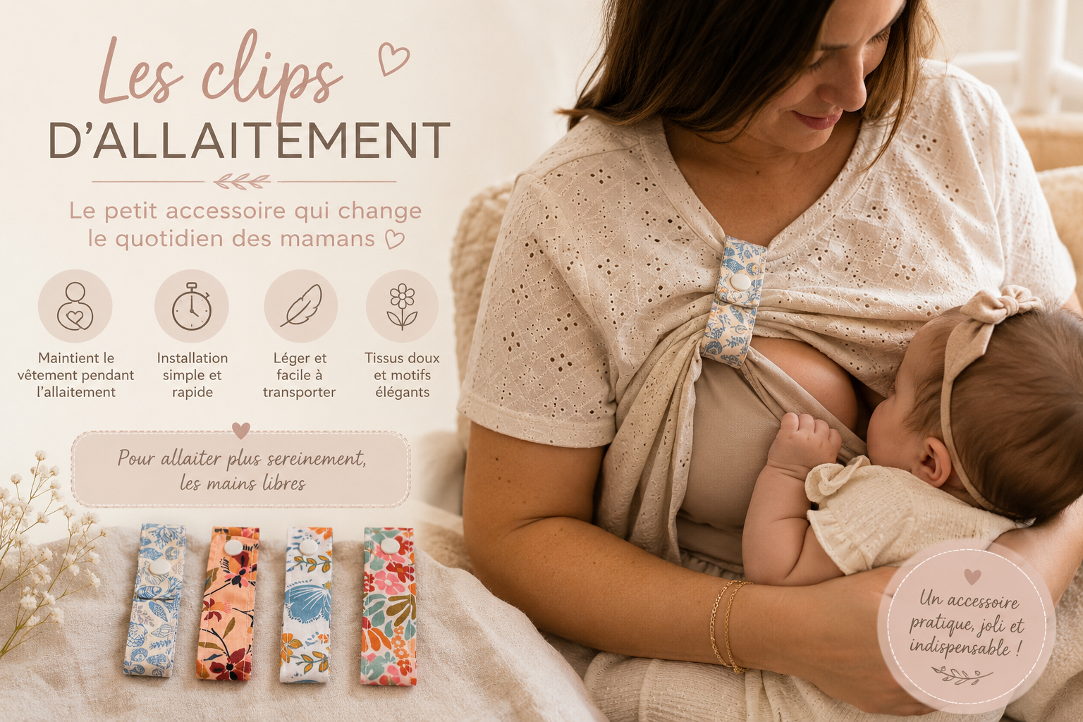 Les clips d’allaitement : l’accessoire que j’aurais aimé connaître pendant mon allaitement 🤍