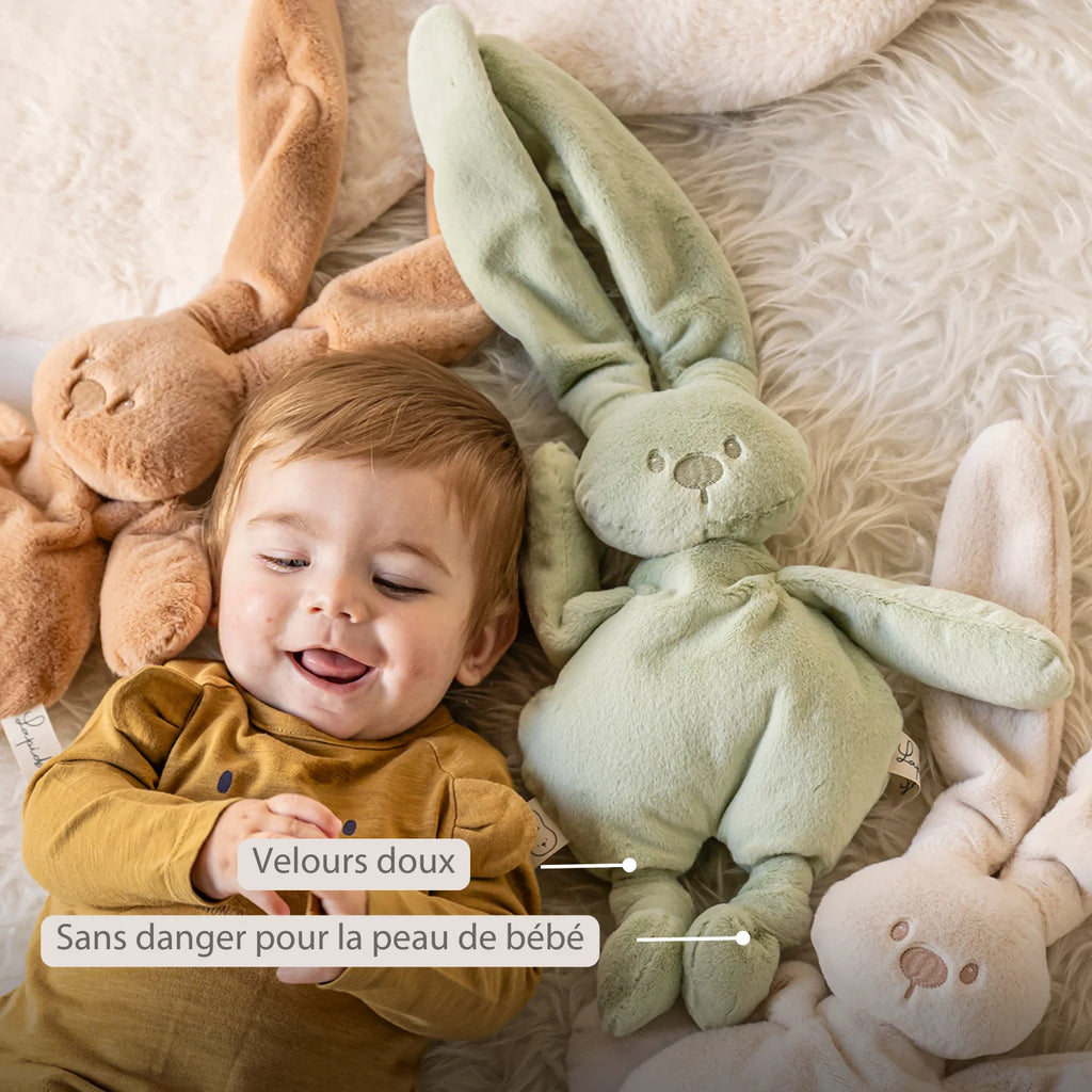 Lapidou Lapin en peluche – 30 cm – Peluche douce pour bébé