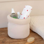 Lot de 3 langes bébé en mousseline de coton – Motif petits cœurs