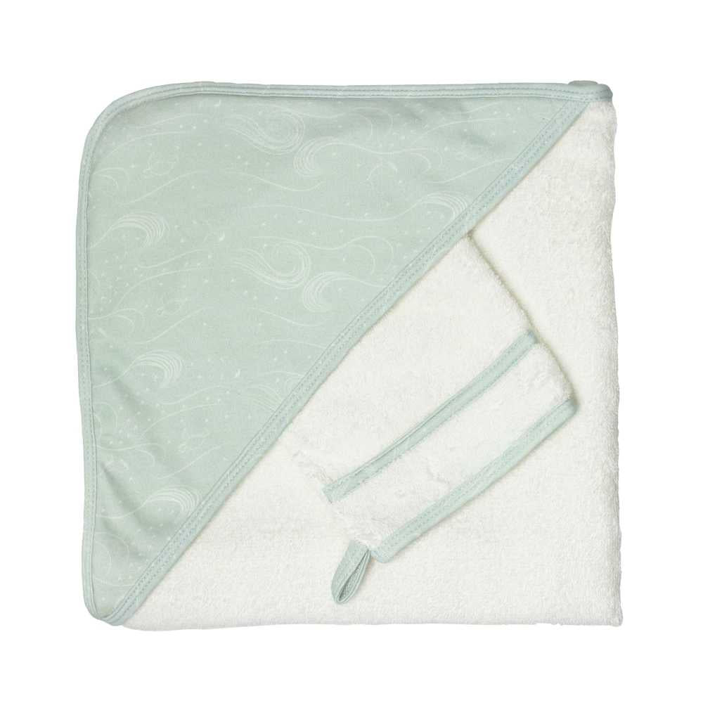 Cape de bain bébé avec capuche – Collection Au Large de Nova