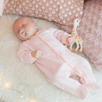 Pyjama fille rose en velours drop needle ©Sophie la girafe ★ Trois Kilos Sept