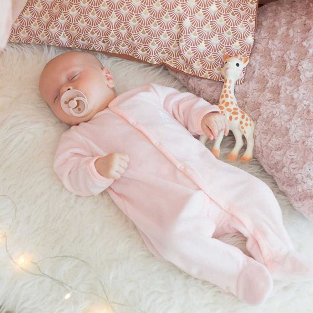 Pyjama fille rose en velours drop needle ©Sophie la girafe ★ Trois Kilos Sept
