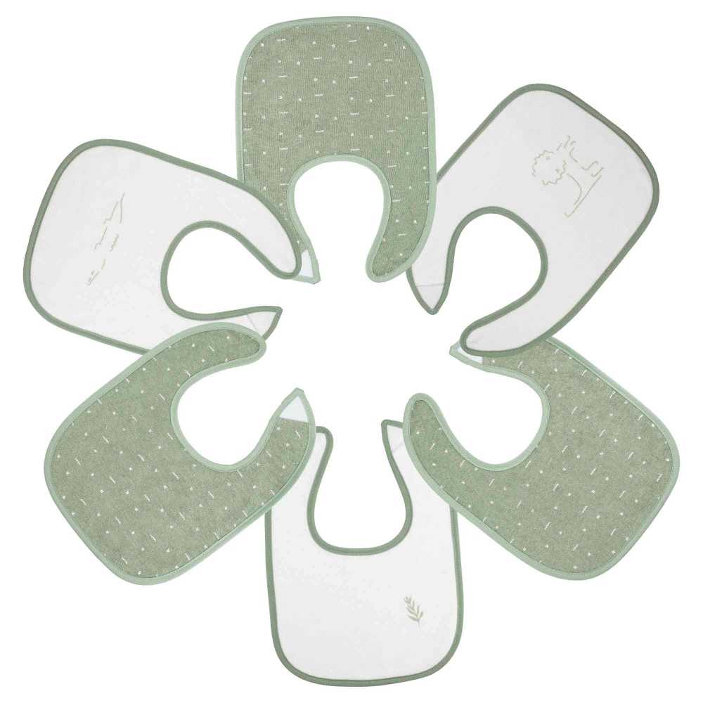 Lot de 6 bavoirs 1er âge - Motif savane