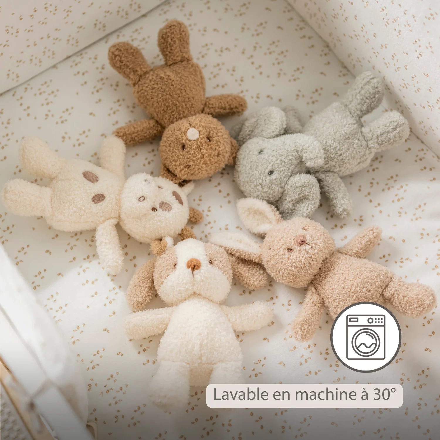 Peluche bébé girafe – 25 cm – Peluche douce pour bébé – Blanc cassé