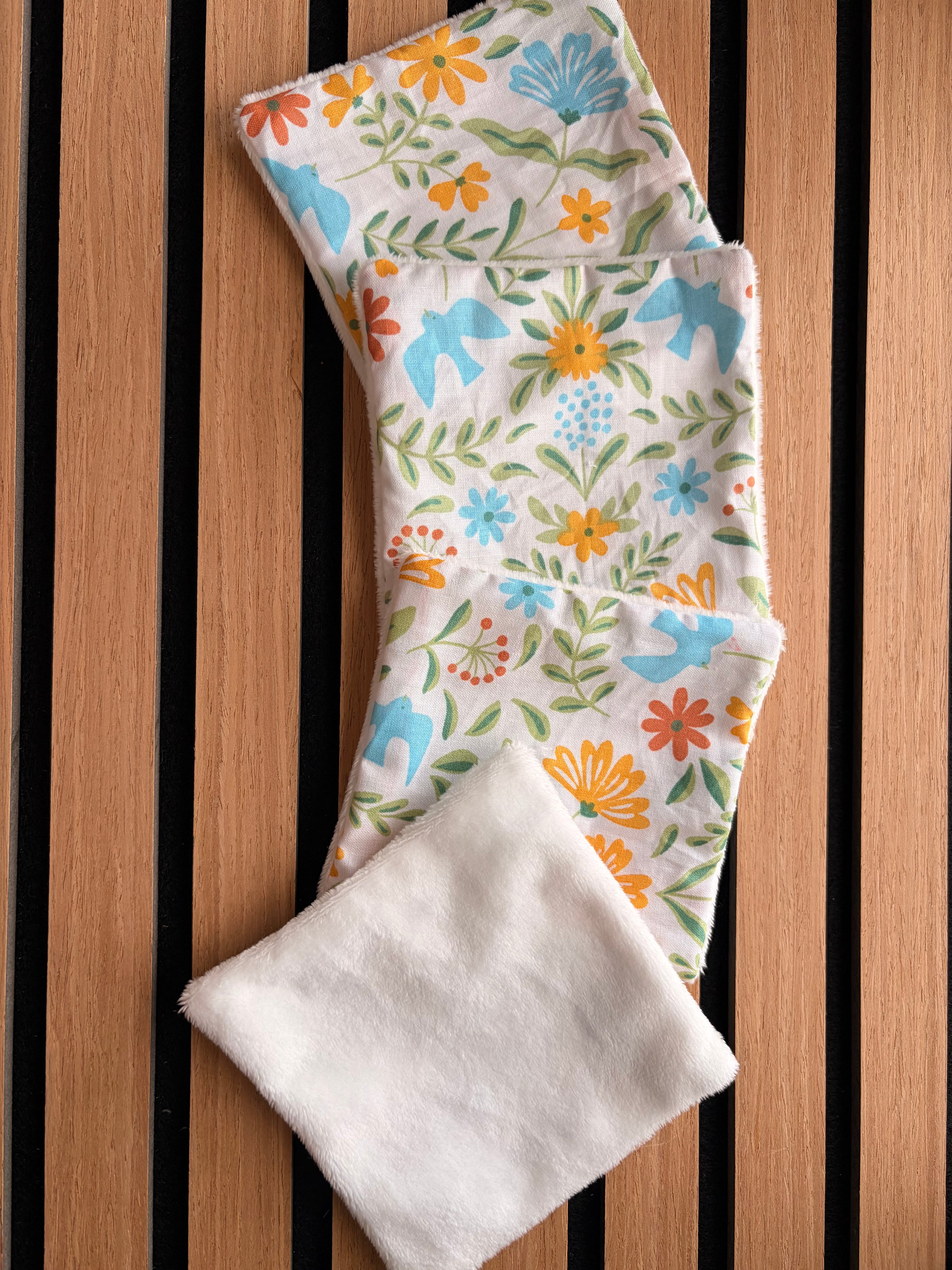 Lingettes lavables réutilisables x4 – Douces pour bébé, enfant & toute la famille 🌿