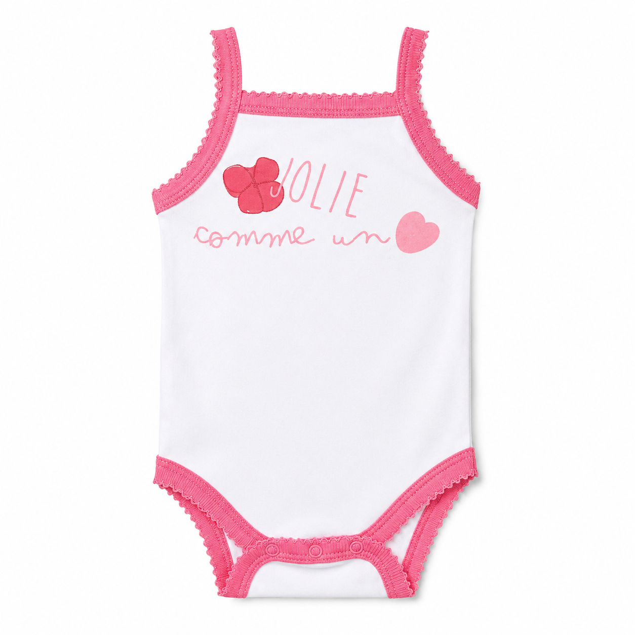 Body bébé à bretelles – Jolie comme un cœur