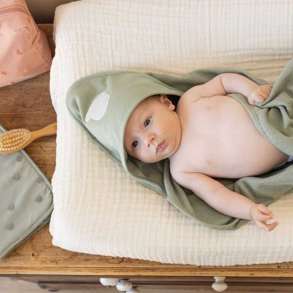 Lot de 2 capes de bain bébé avec capuche