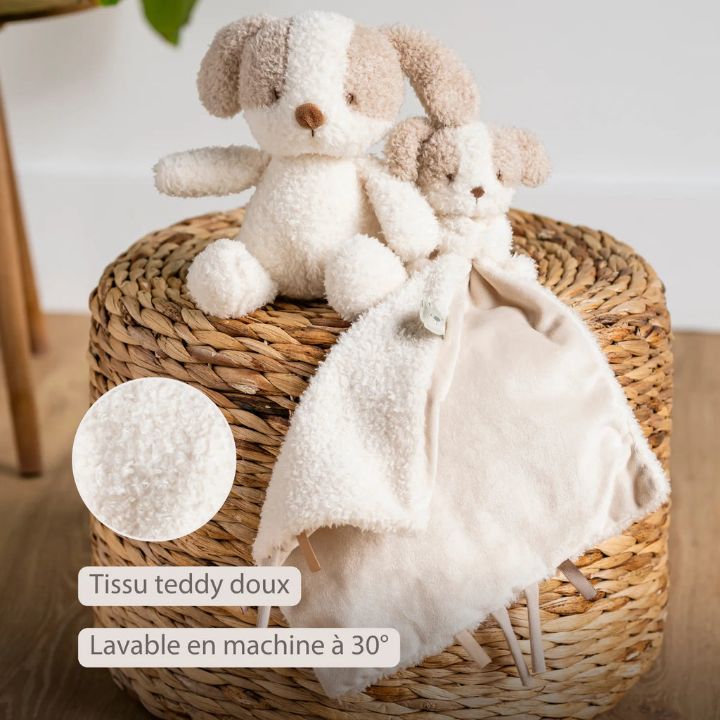 Doudou bébé avec peluche – 27 x 27 cm