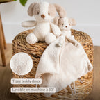 Doudou bébé avec peluche – 27 x 27 cm
