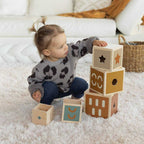 Cubes à empiler en bois – Tour éducative 5 pièces