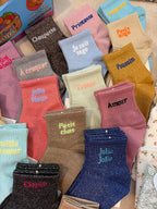 Chaussettes à paillettes enfant – Taille 25/30 ou 30/35✨
