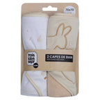 Lot de 2 capes de bain bébé 70 x 70 cm