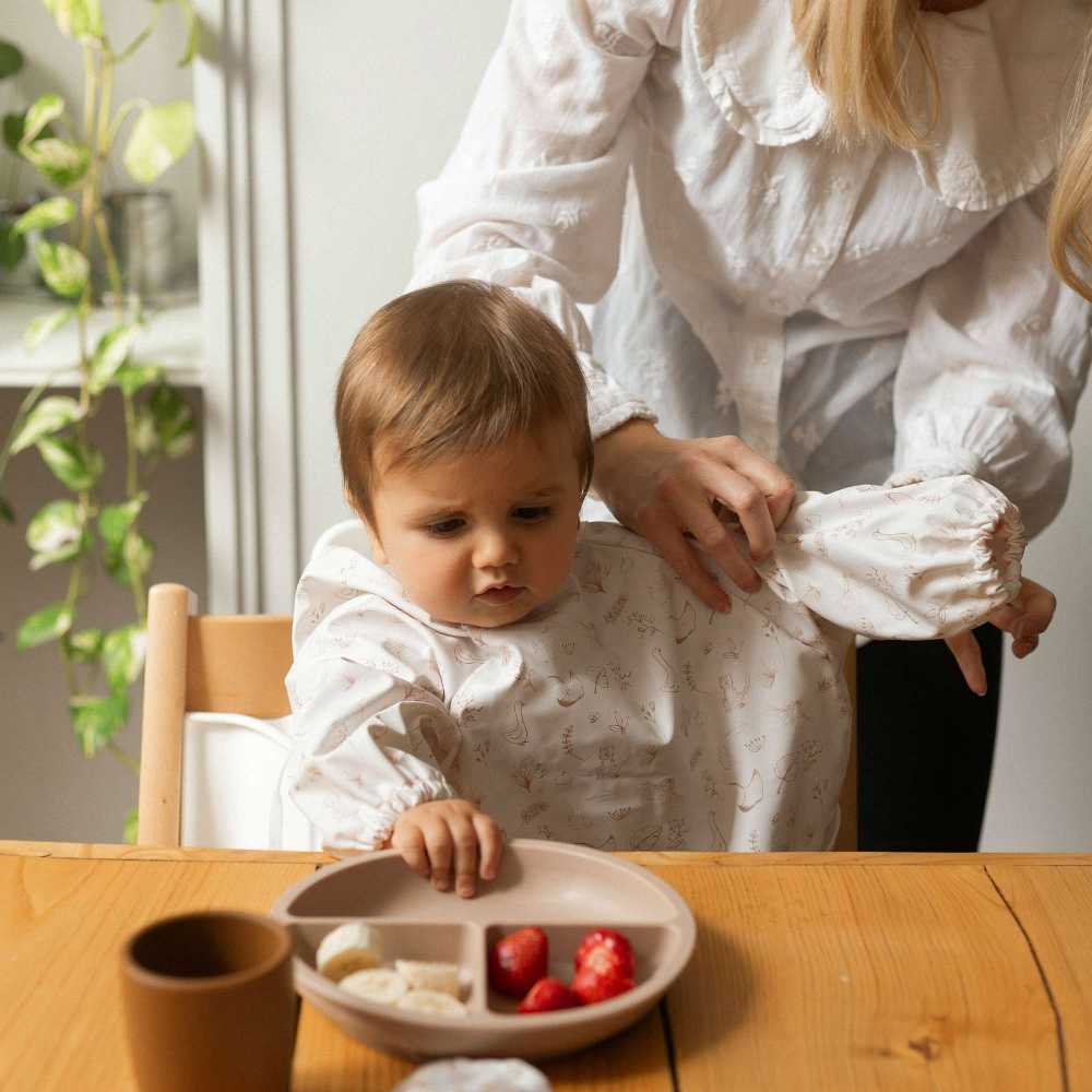Coffret repas bébé 4 pièces en silicone – Sable & Caramel