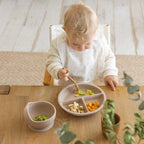 Coffret repas bébé 4 pièces en silicone – Sable & Caramel