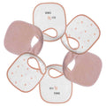 Lot de 6 bavoirs naissance - Petits Coeurs
