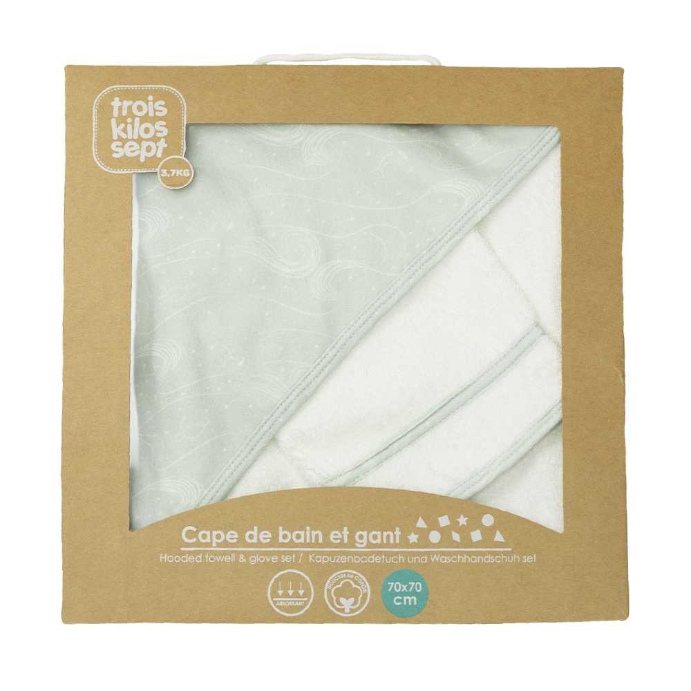 Cape de bain bébé avec capuche – Collection Au Large de Nova