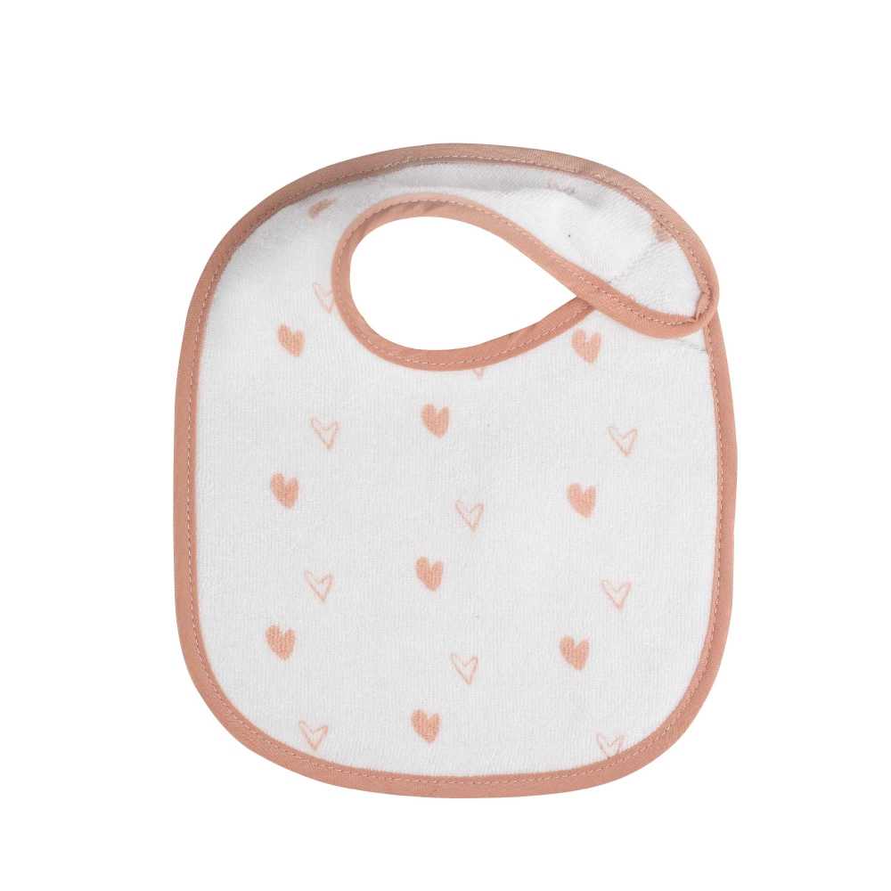 Lot de 6 bavoirs naissance - Petits Coeurs