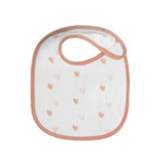 Lot de 6 bavoirs naissance - Petits Coeurs