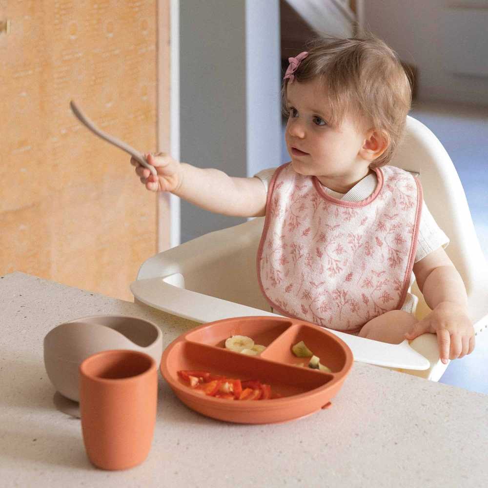 Set repas bébé en silicone 4 pièces