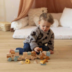 Train en bois empilable bébé – 26 pièces