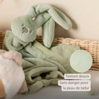 Lapidou Doudou bébé – 65 x 40 cm – Lapin doudou