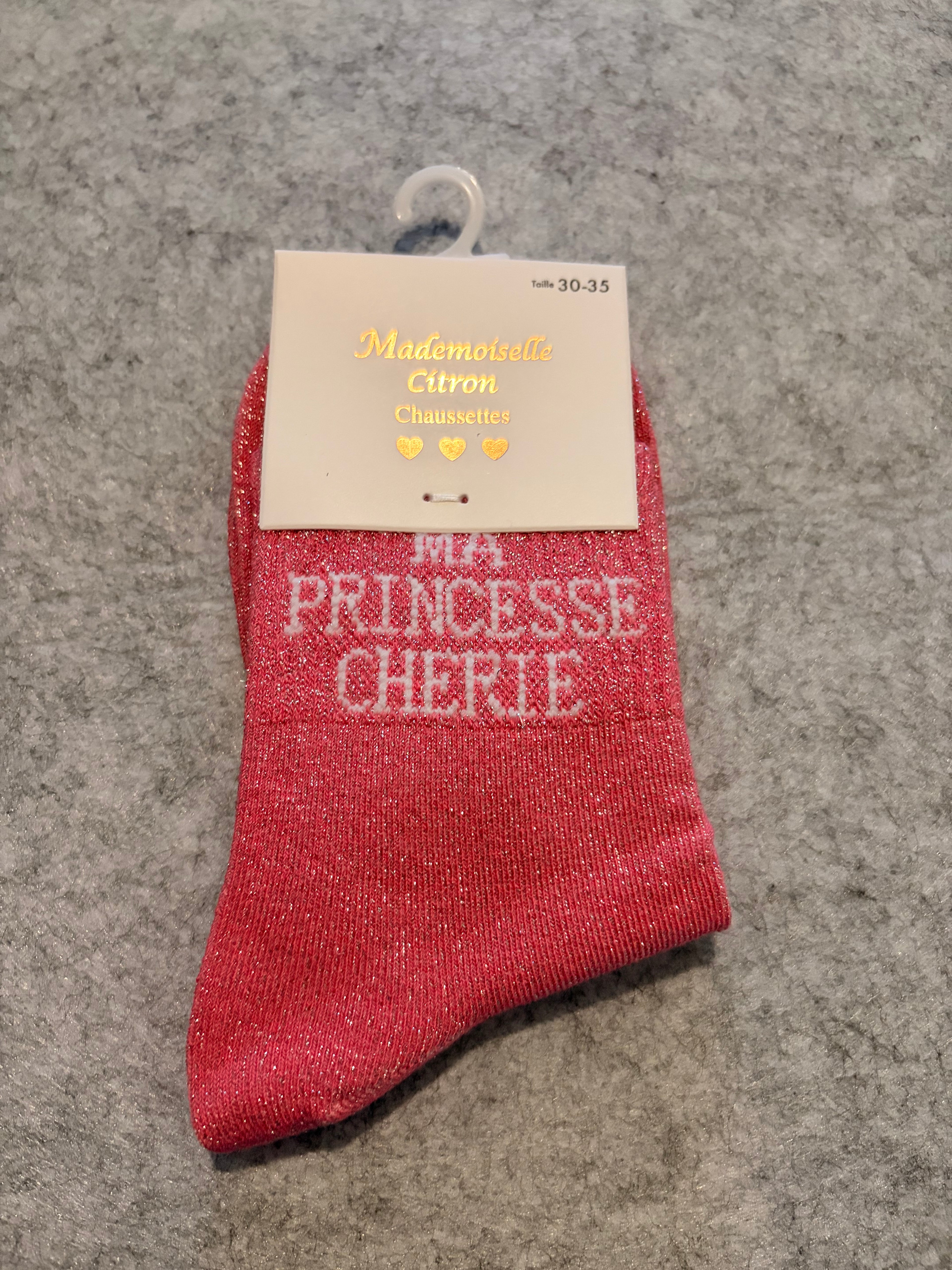 Chaussettes « ma princesse chérie »
