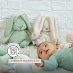 Lapidou Lapin en peluche – 30 cm – Peluche douce pour bébé