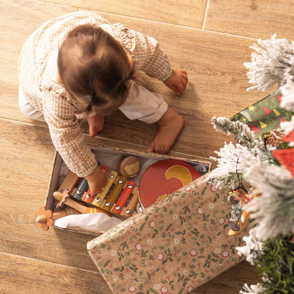 Coffret de 4 instruments de musique en bois pour bébé