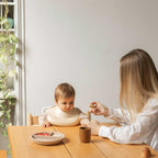 Coffret repas bébé 4 pièces en silicone – Sable & Caramel