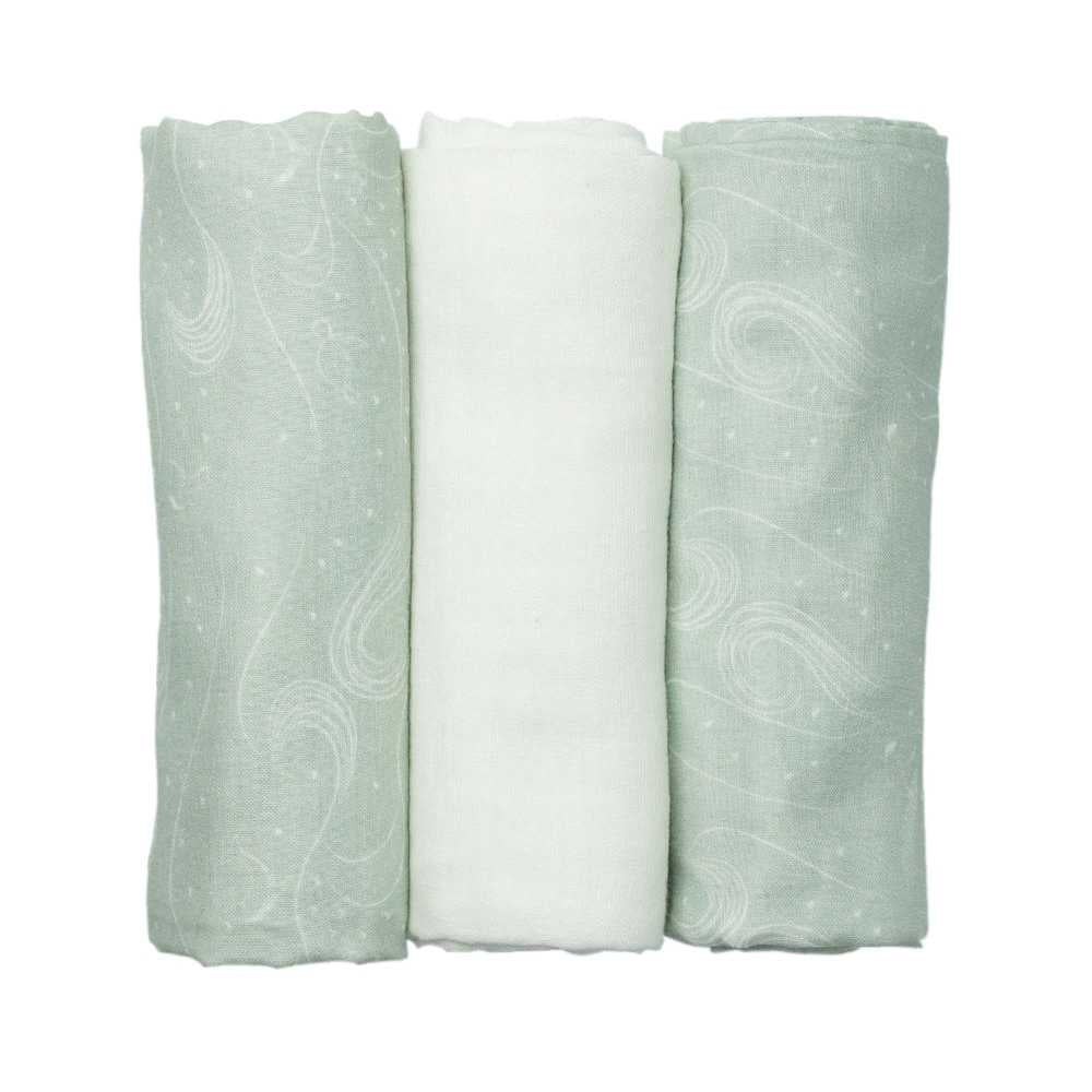 Lot de langes bébé en mousseline de coton – Collection Au Large de Nova
