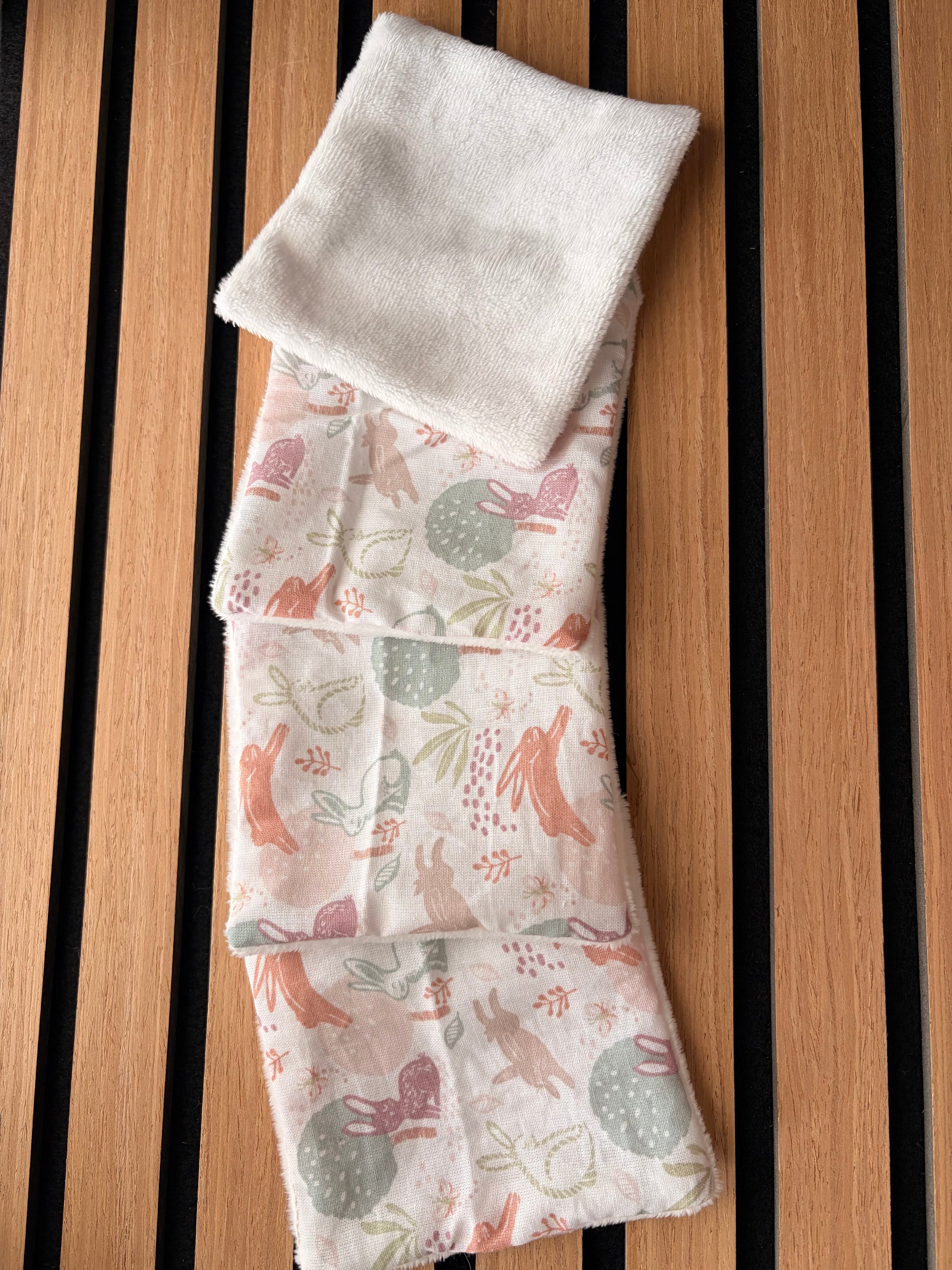 Lingettes lavables réutilisables x4 – Douces pour bébé, enfant & toute la famille 🌿