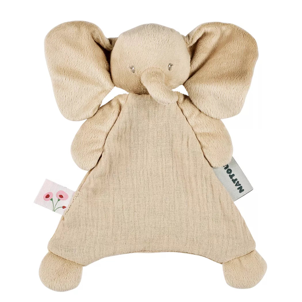 FanFan Doudou Bébé – 25 x 20 cm – Doudou Éléphant – Sable