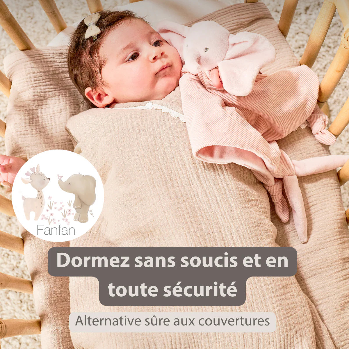 Gigoteuse bébé FanFan 90 cm (6-24m) – Gigoteuse couleur sable – Tetra Cotton – TOG 2