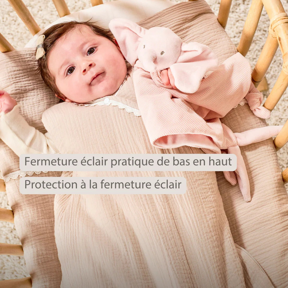 Gigoteuse bébé FanFan 90 cm (6-24m) – Gigoteuse couleur sable – Tetra Cotton – TOG 2