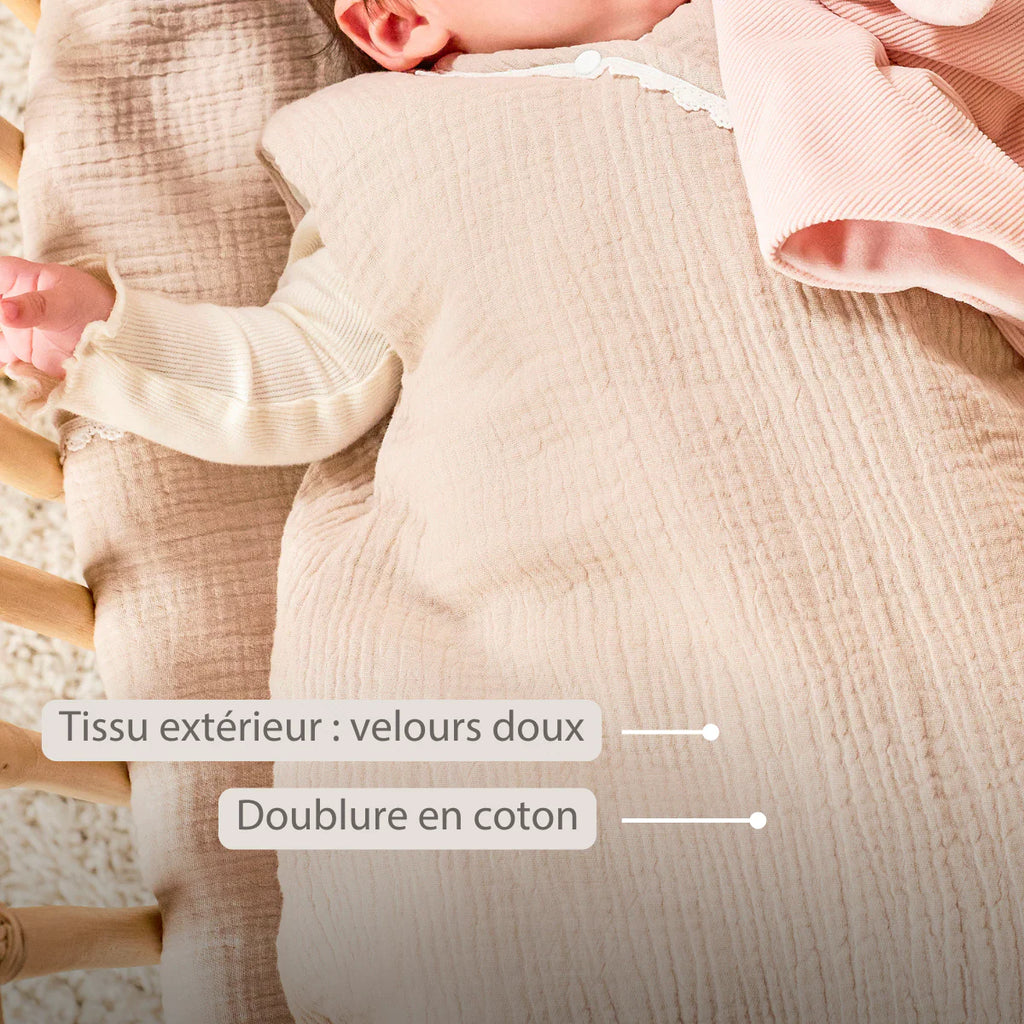 Gigoteuse bébé FanFan 90 cm (6-24m) – Gigoteuse couleur sable – Tetra Cotton – TOG 2