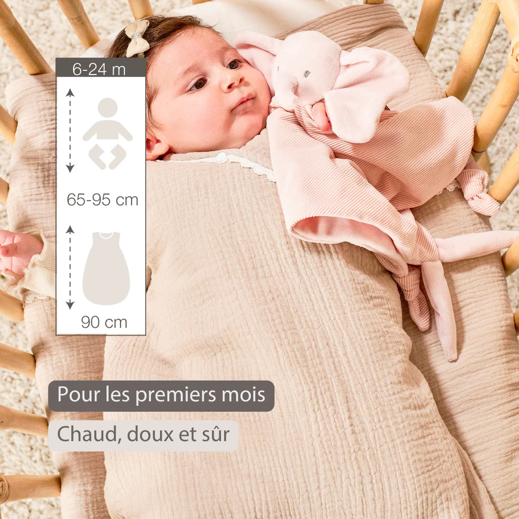 Gigoteuse bébé FanFan 90 cm (6-24m) – Gigoteuse couleur sable – Tetra Cotton – TOG 2
