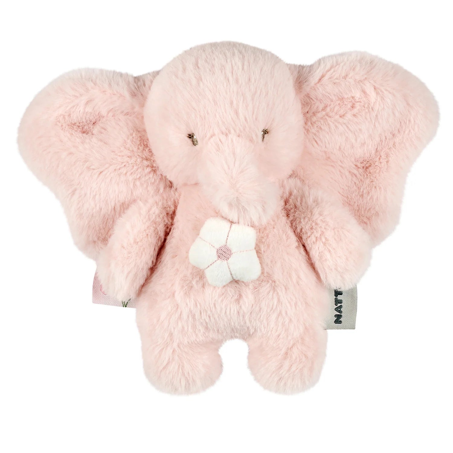 Éléphant musical en peluche FanFan – 20 cm – Peluche douce et musicale – Rose
