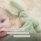 Couverture bébé Lapidou avec peluche - 50 x 50 cm - Lapin Doudou -