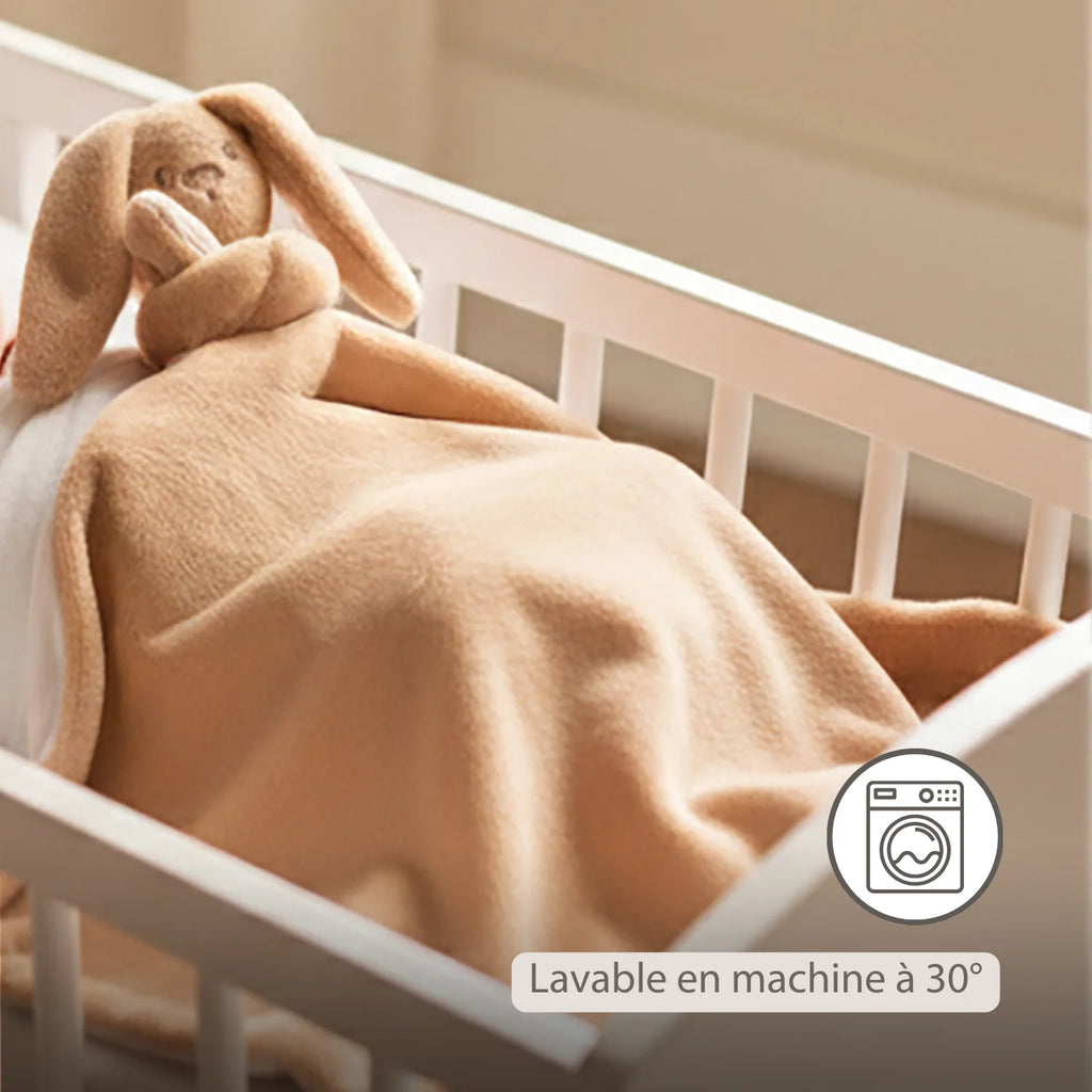 Couverture bébé Lapidou avec peluche - 50 x 50 cm - Lapin Doudou -