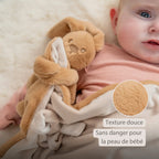 Couverture bébé Lapidou avec peluche - 50 x 50 cm - Lapin Doudou -