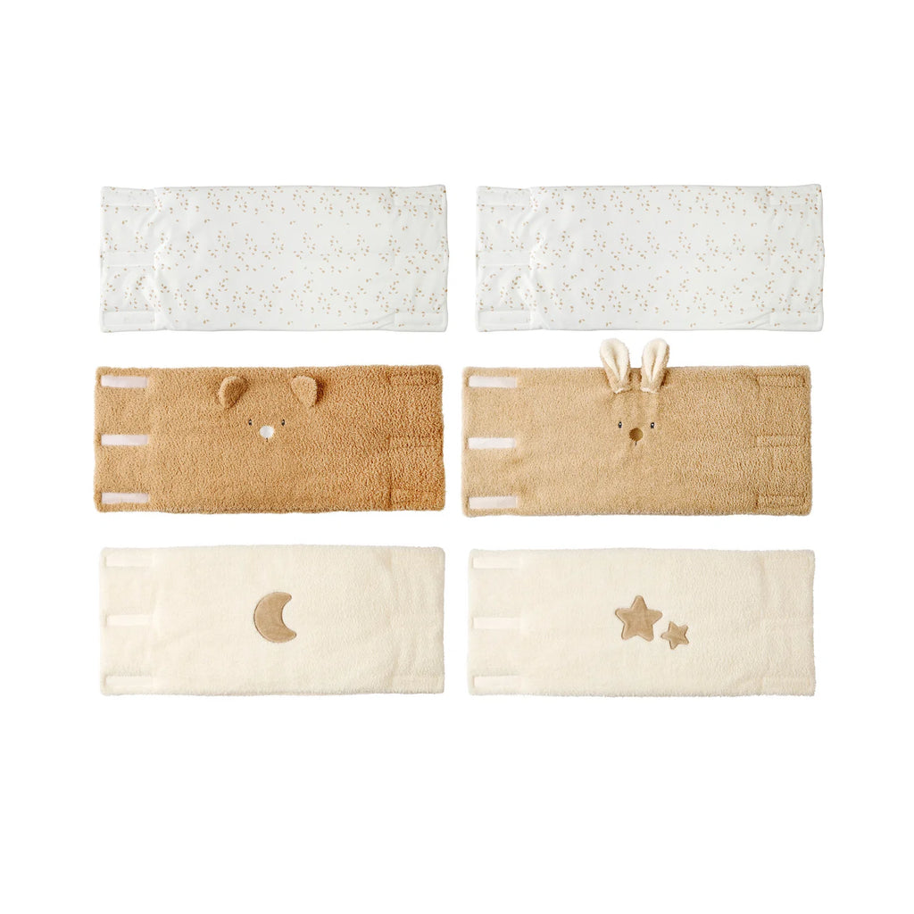 Set de protections de lit 6 pièces – Protège-barreaux lit bébé – Sécurité de lit douce