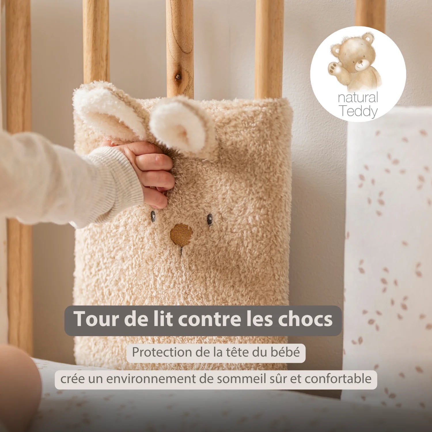 Set de protections de lit 6 pièces – Protège-barreaux lit bébé – Sécurité de lit douce