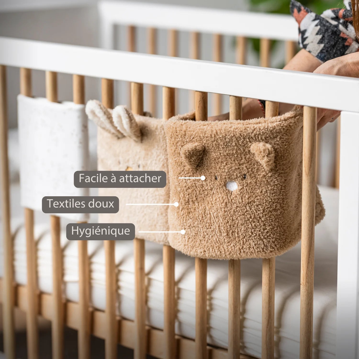 Set de protections de lit 6 pièces – Protège-barreaux lit bébé – Sécurité de lit douce