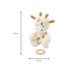 Peluche musicale bébé girafe – 32 cm – Peluche douce avec musique – Blanc cassé
