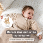 Gigoteuse Teddy beige 70 cm – Manches amovibles – TOG 2,5 – Gigoteuse bébé douce