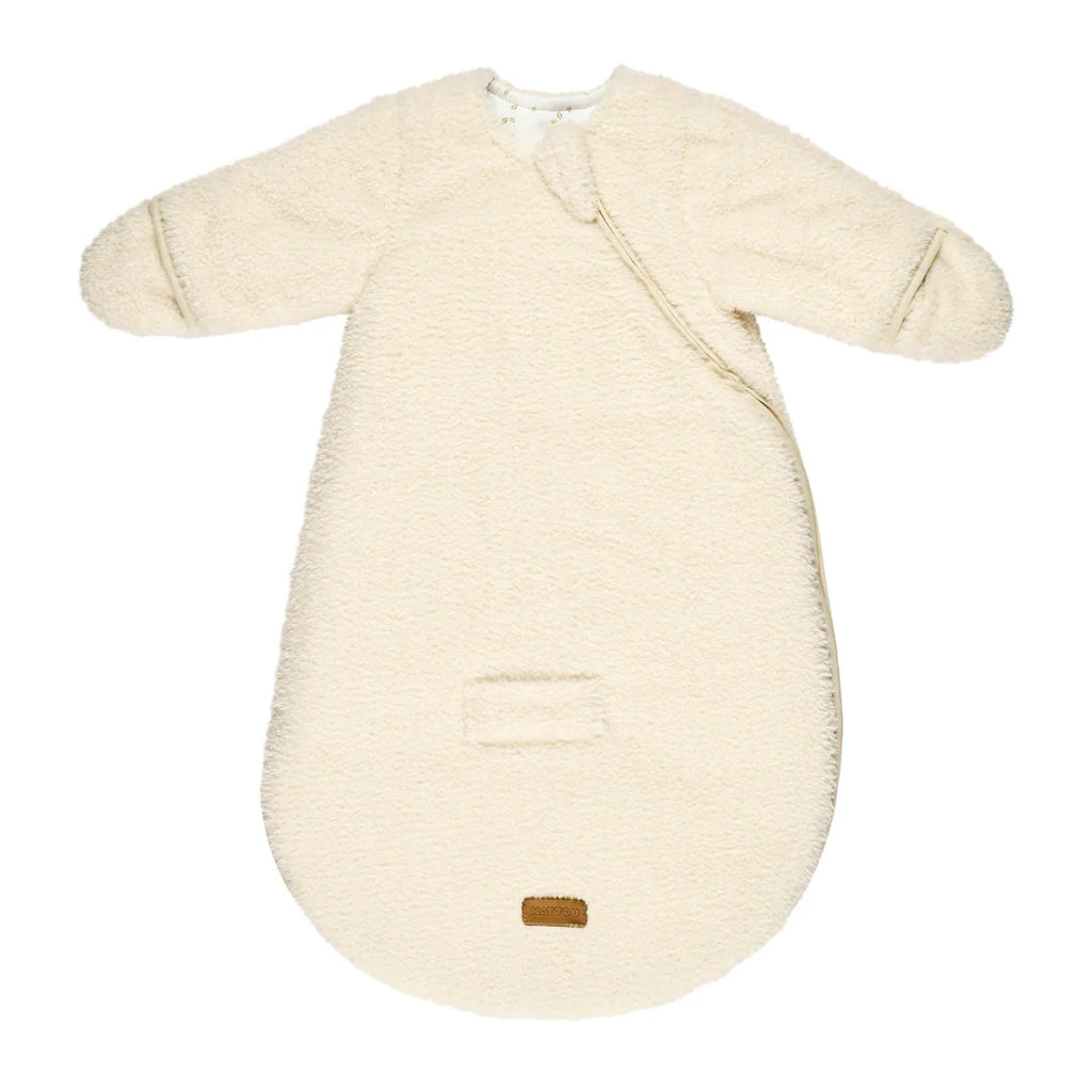 Gigoteuse Teddy écru 60 cm – Avec manches et moufles – TOG 2,5 – Gigoteuse bébé douce