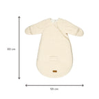 Gigoteuse Teddy écru 60 cm – Avec manches et moufles – TOG 2,5 – Gigoteuse bébé douce